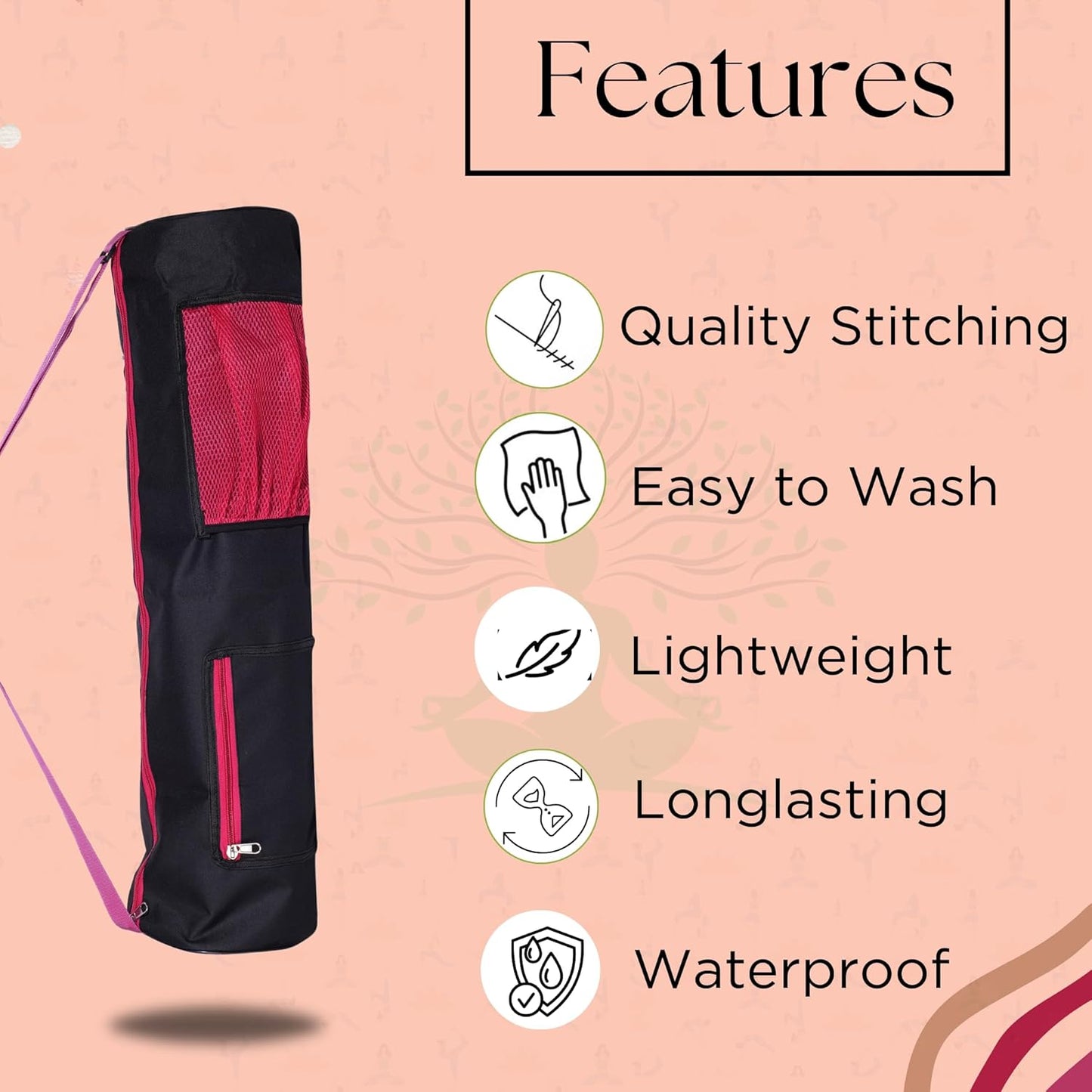 PHILLIN Yoga Mat Cover Bag with Adjustable Shoulder