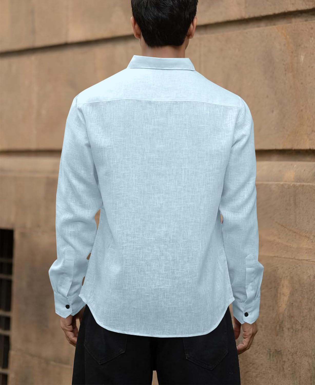 Men's Solid Linen Cotton Shirt | Casual | Plain