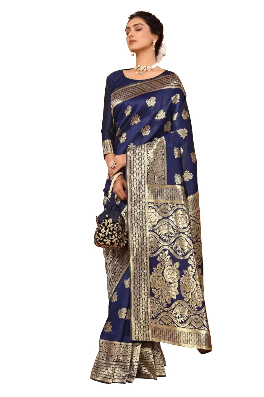 Women's Banarasi SareeSilk Saree With Blouse Piece