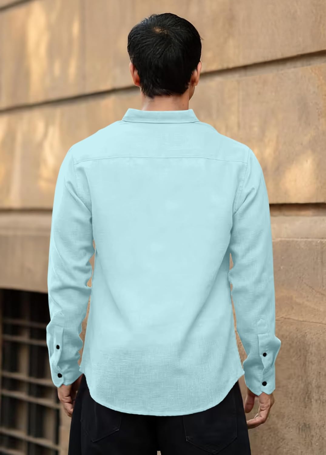 RAIZAX Men Linen Cotton Full Sleeve Shirt for Man