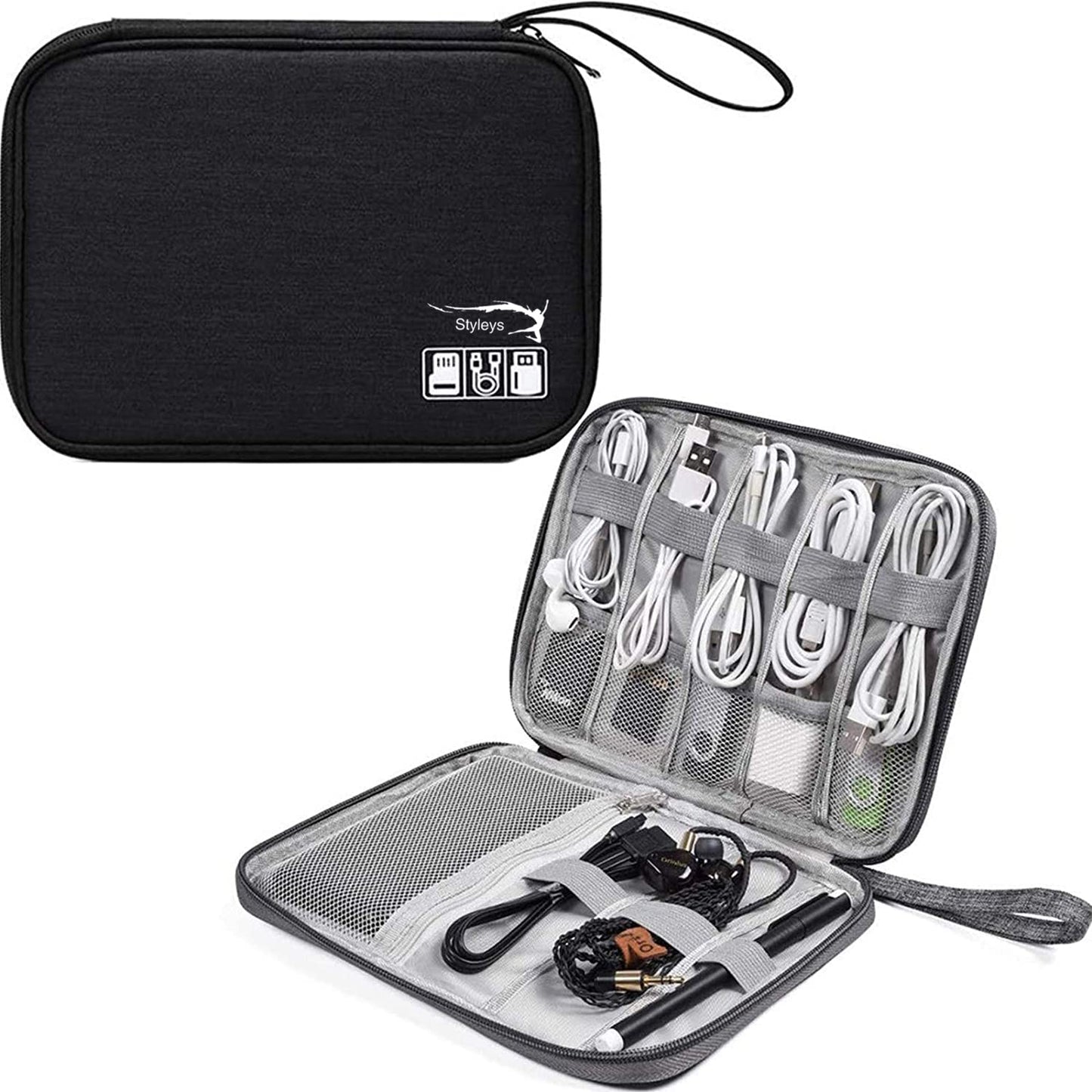 Electronics Organizer Bag Waterproof Carrying Pouch