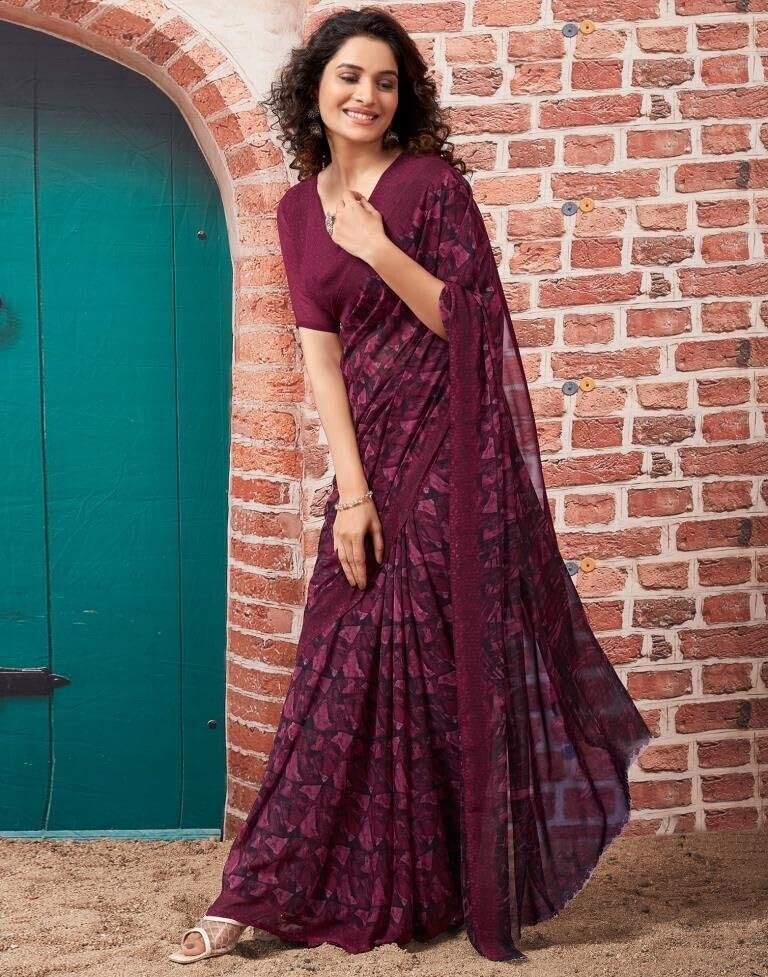 FASHION Women's Georgette Floral Printed Saree