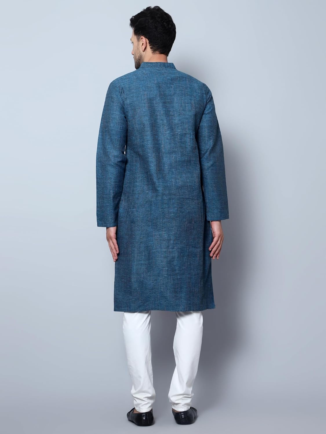 CHIKAN Men's Cotton Regular Textured Long Kurta