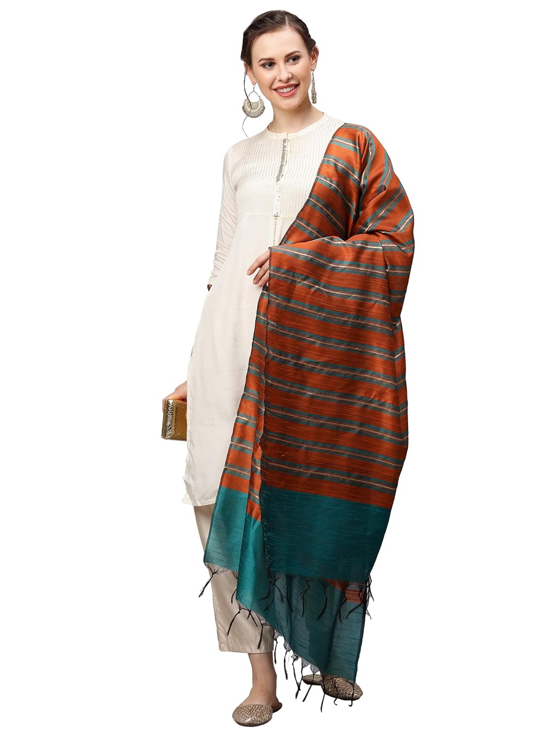 INDO ERA Women's Rayon Woven Design Dupatta