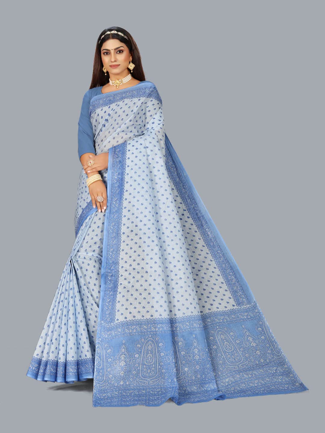 Pure Cotton Saree for Women without Blouse Piece