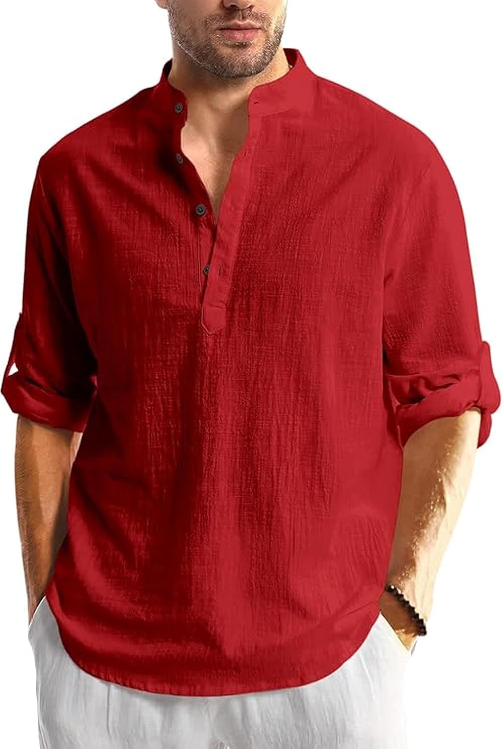 Bellstone Men's Solid Regular Fit Dress Shirt