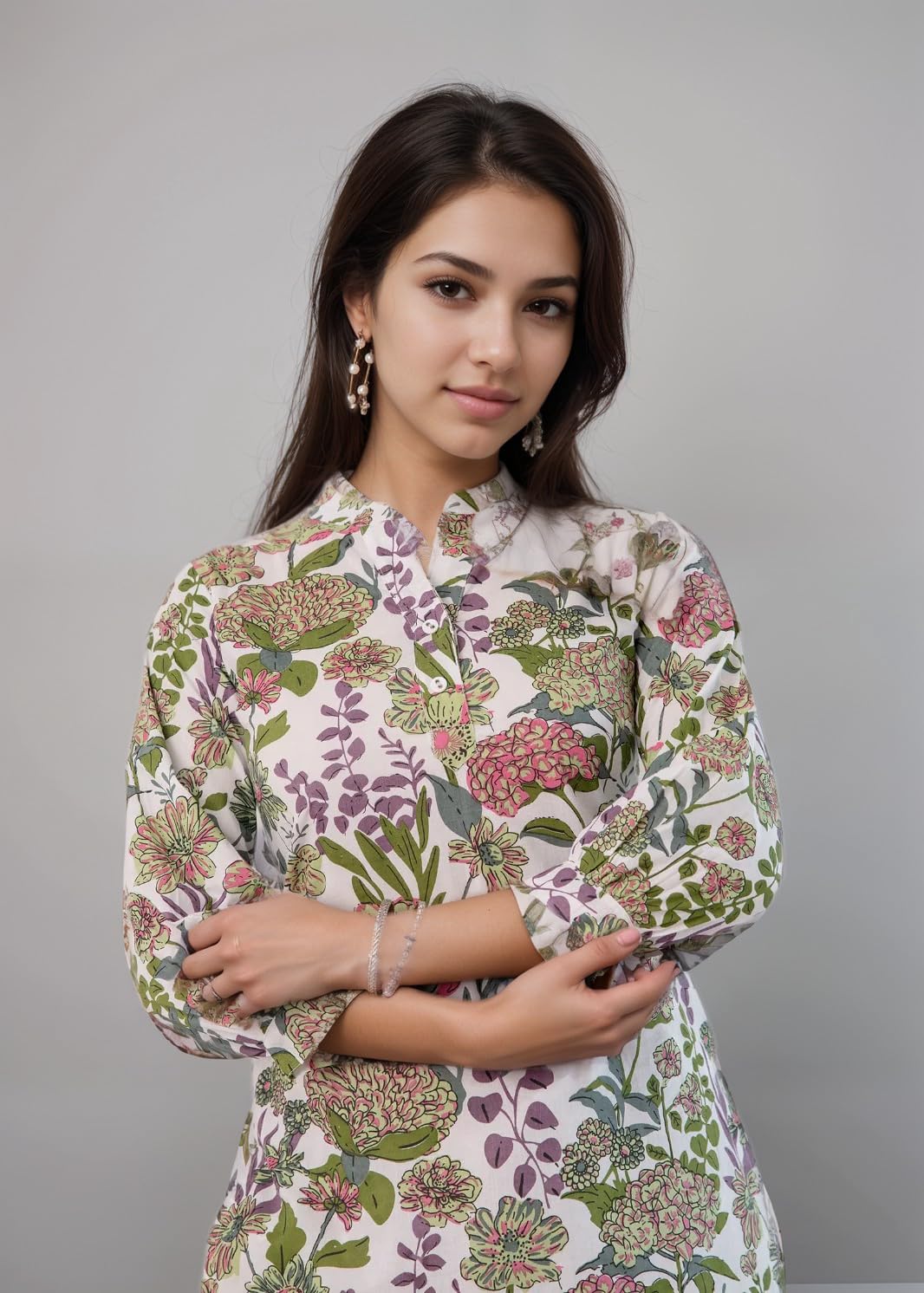 SHIENZY Stylish Printed Cotton Blend Co Ord Set