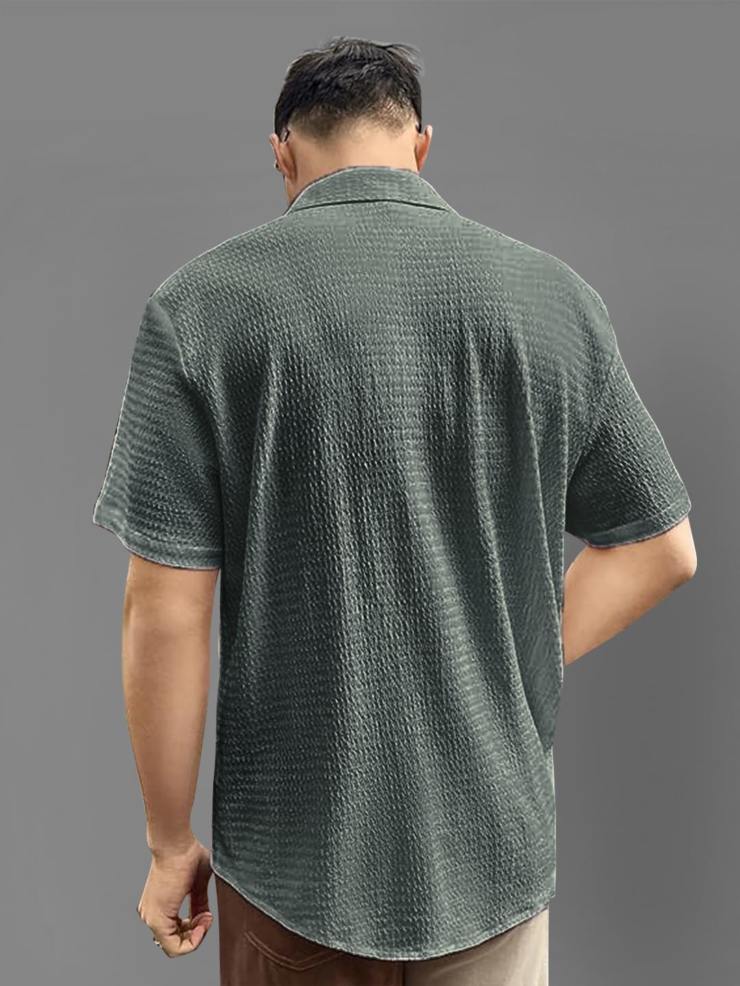 Pinkmint Men's Solid Regular Fit Shirt