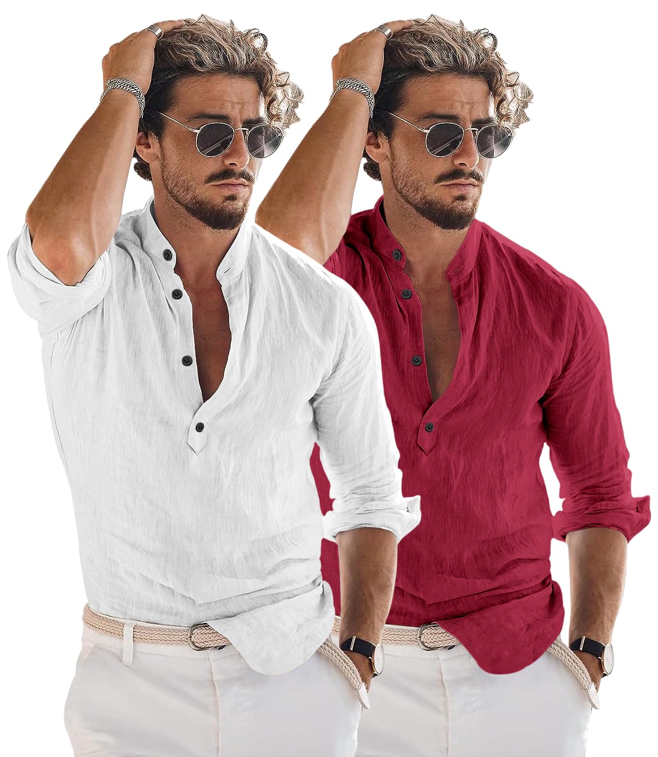 Bellstone Men's Solid Regular Fit Dress Shirt