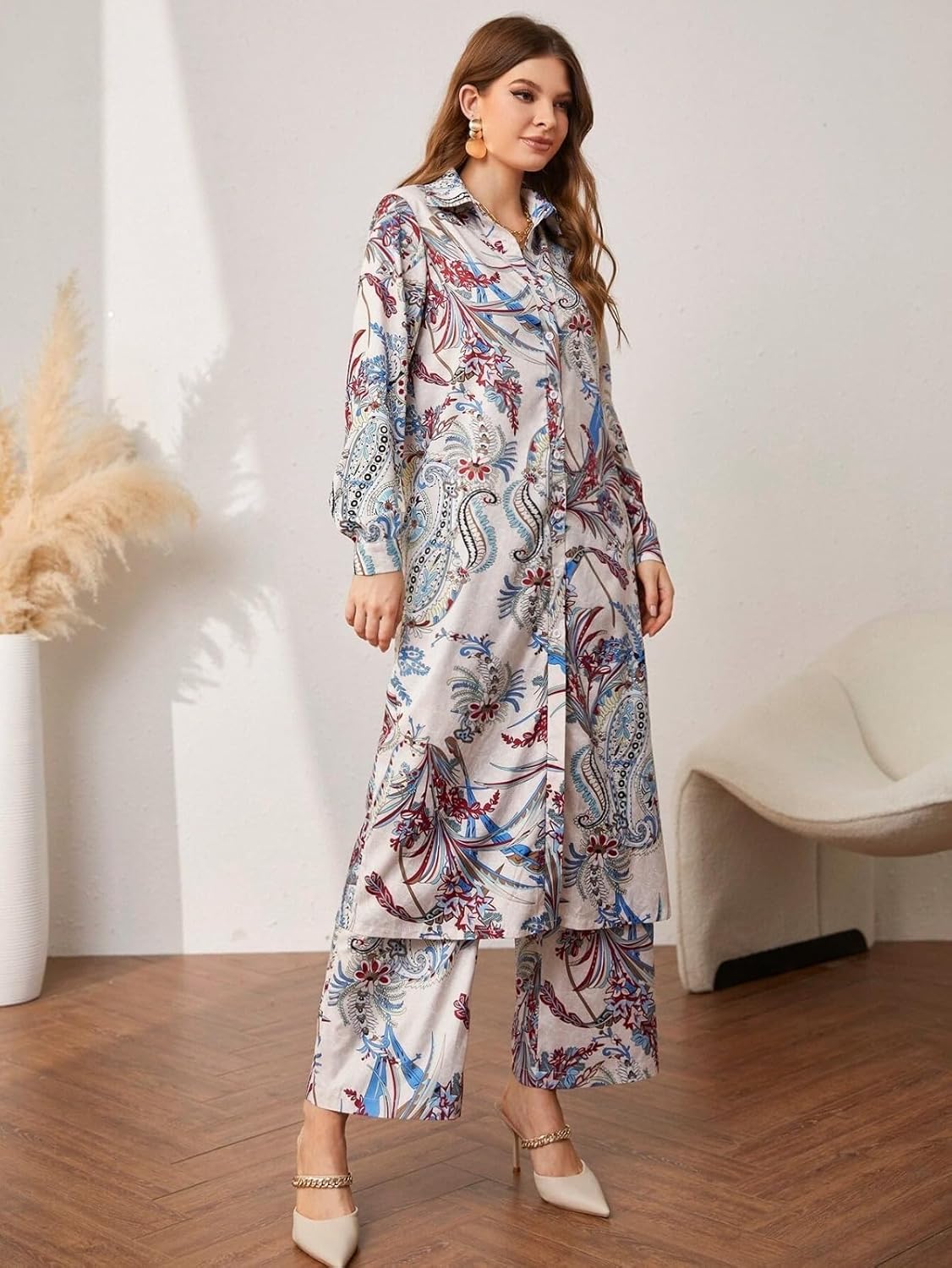 LERIYA FASHION Paisley Printed Kurta-Set for Women