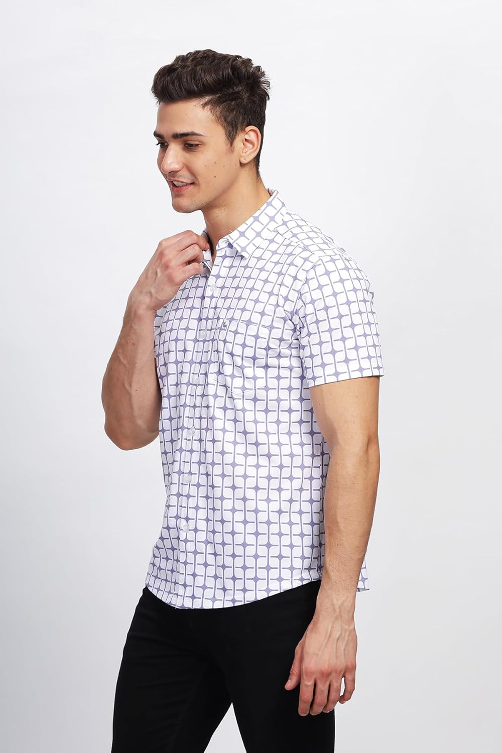 BULLMER Trendy Regular Fit Printed Causal Shirt for Men