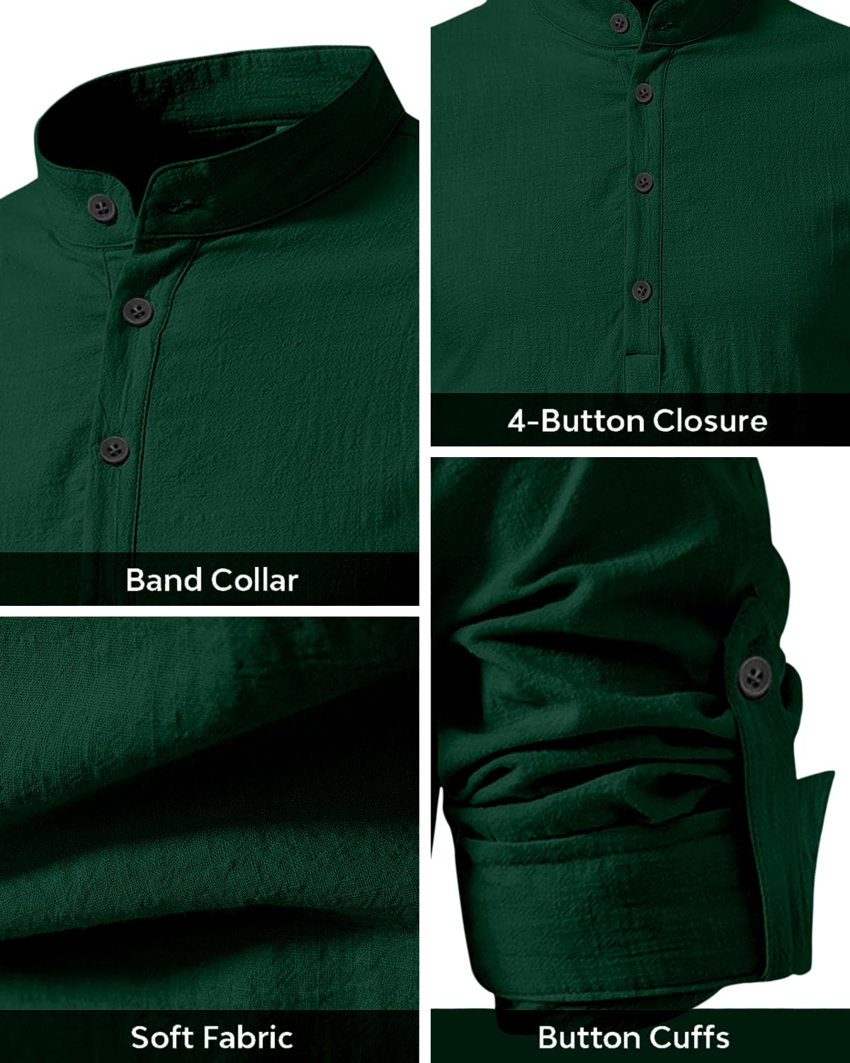 Men Solid Cotton Blend Straight Kurta Shirt Pack of 2