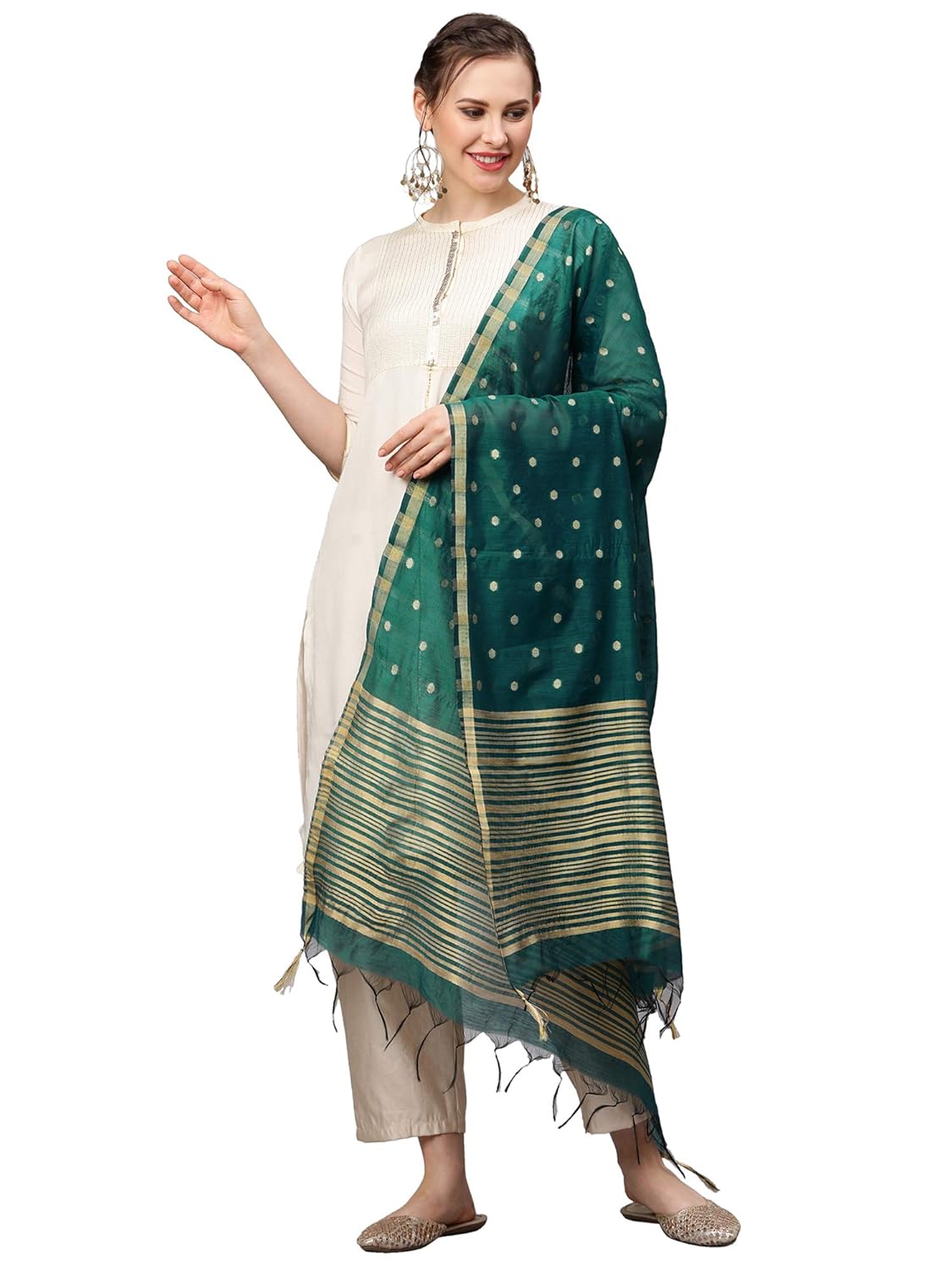 INDO ERA Women's Rayon Woven Design Dupatta