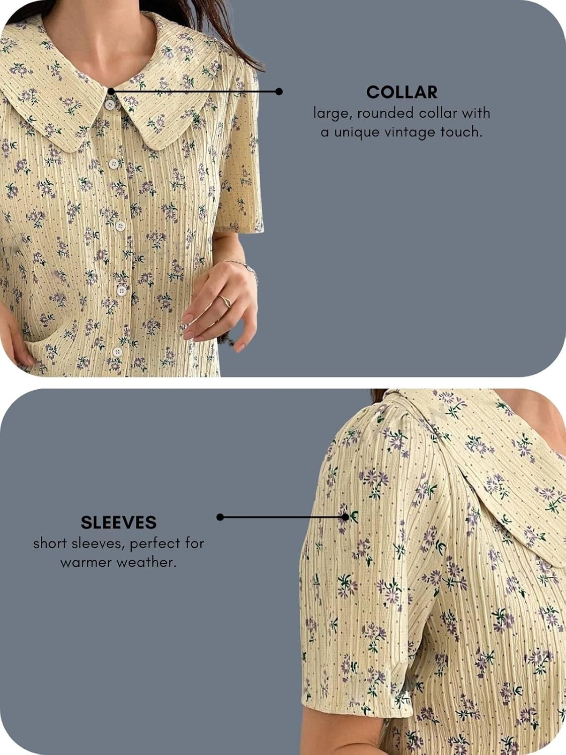 GRECIILOOKS Oversized Shirt for Women – Korean Casual Short Sleeve Loose Fit Top | Plus Size Summer Wear for Girls & Women