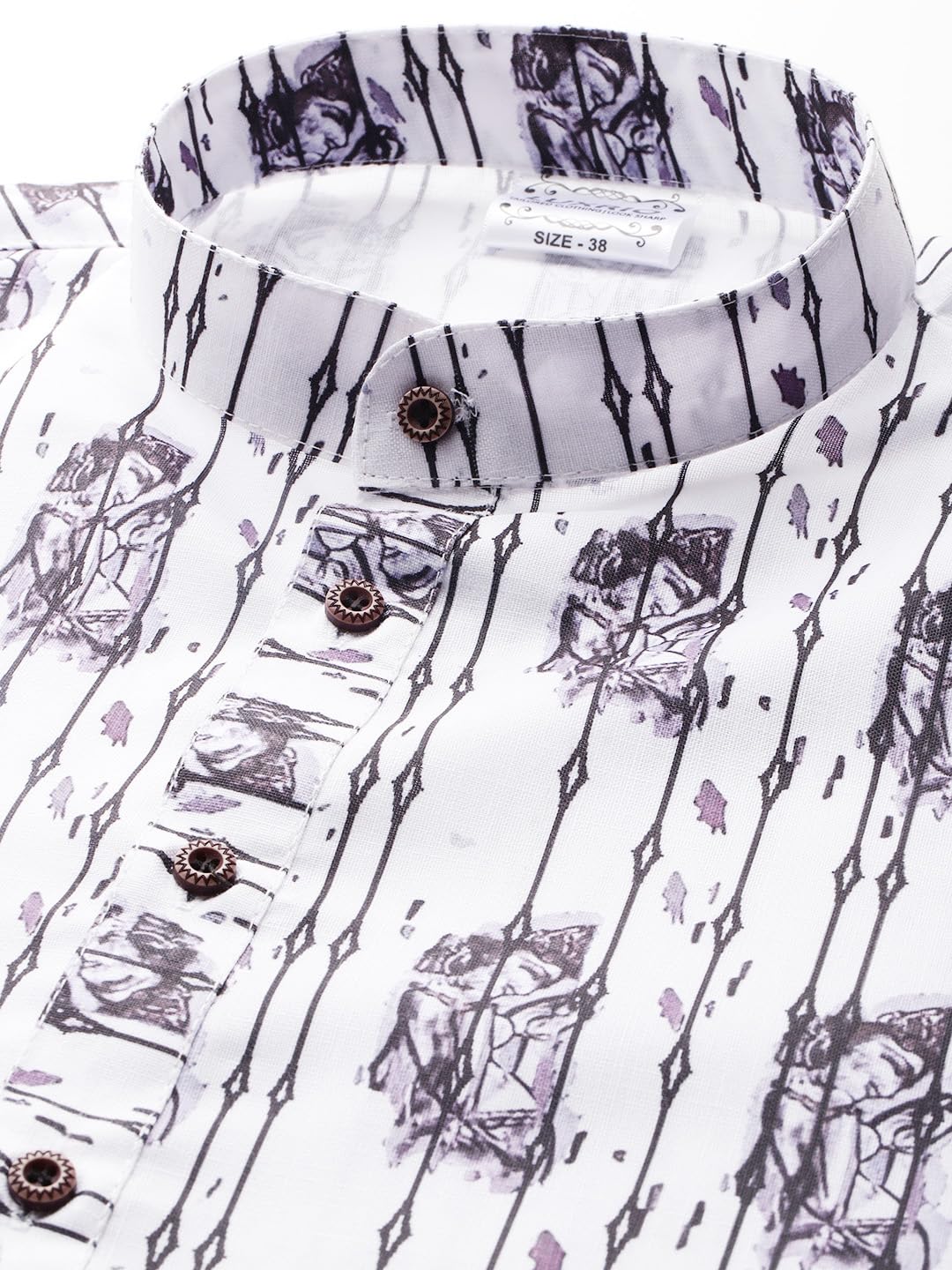 Luxrio Printed Kurta for Men Cotton Blend Linen