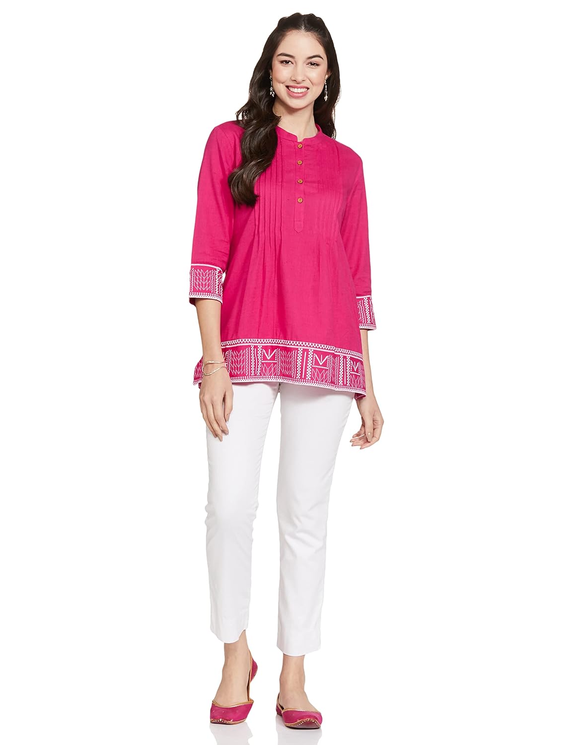 Myx Women's Cotton Printed A-line Short Kurti