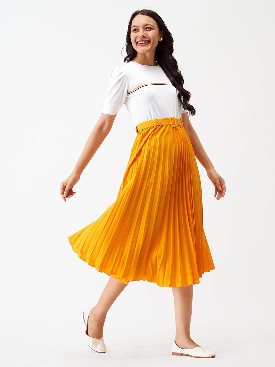 AASK Women Fit& Flare Polyster Solid Dress for Women