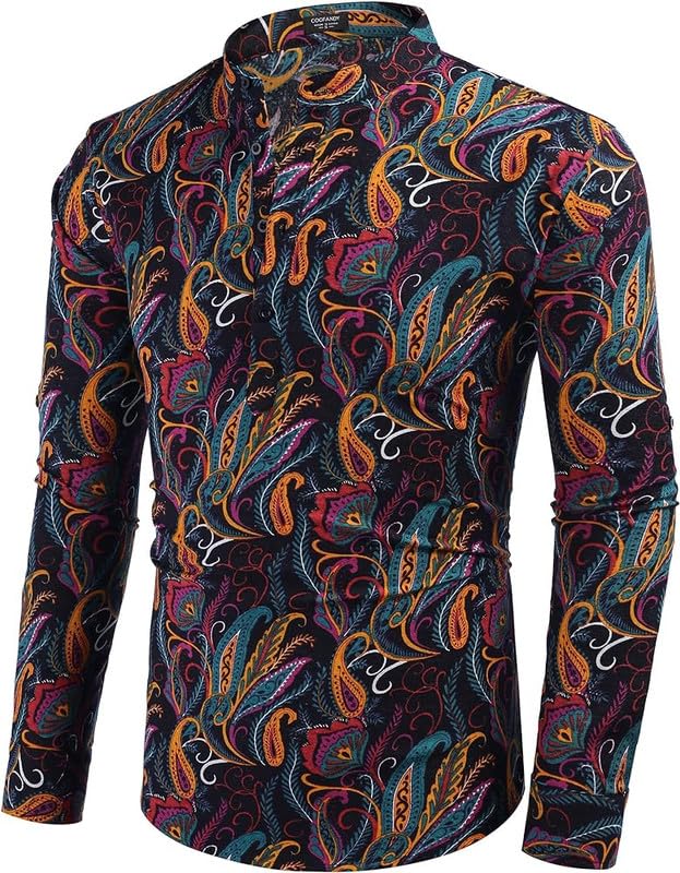 Bellstone Men's Cotton Blend Full Sleeve Printed