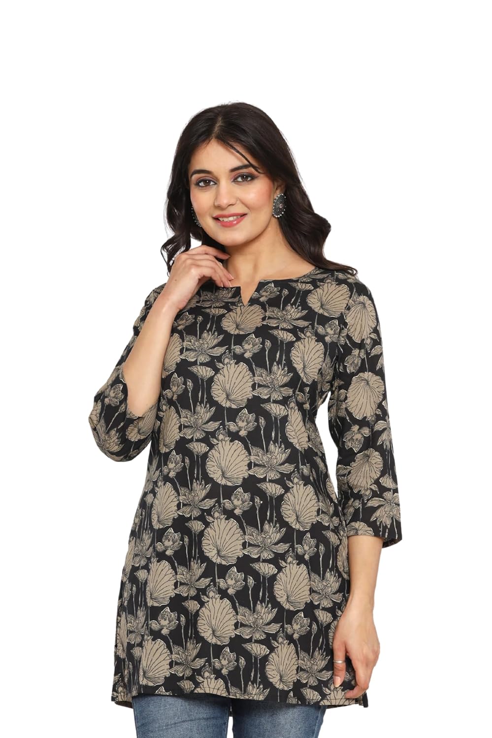 COTTBELLE Women's Wear Printed Cotton Short Kurta