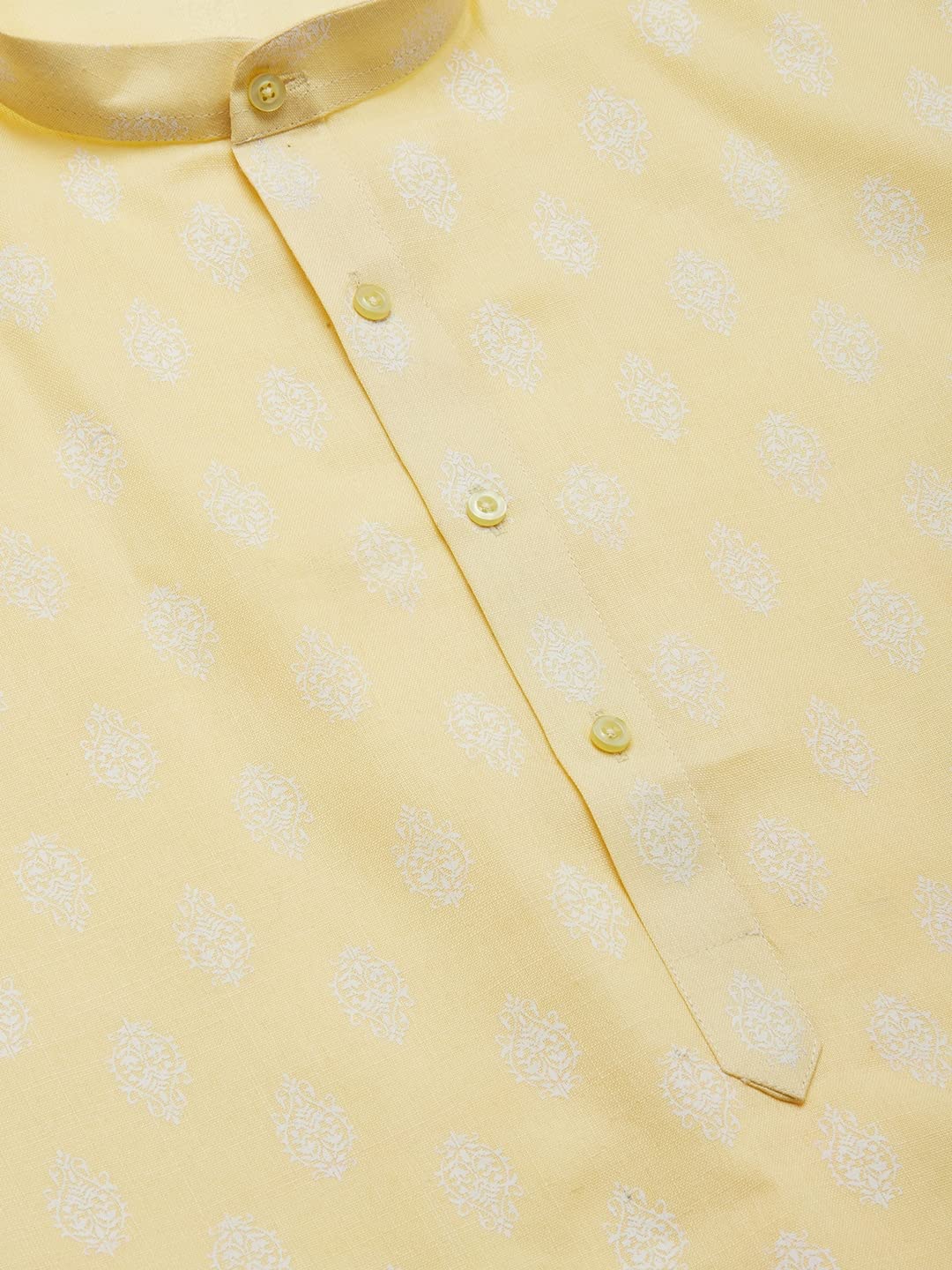 Jompers Men's Cotton Floral Printed Kurta
