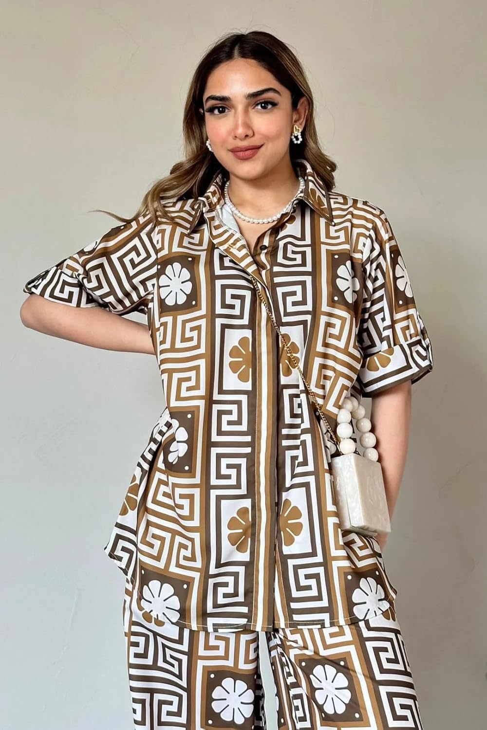 Leriya Fashion Co-ord Set for Women – Stylish Korean Summer Outfit | Trendy Travel & Streetwear Look for Girls |Jumpsuit for Women | Hangouts | Picnic | Vacation Wear | Half Sleeeve |