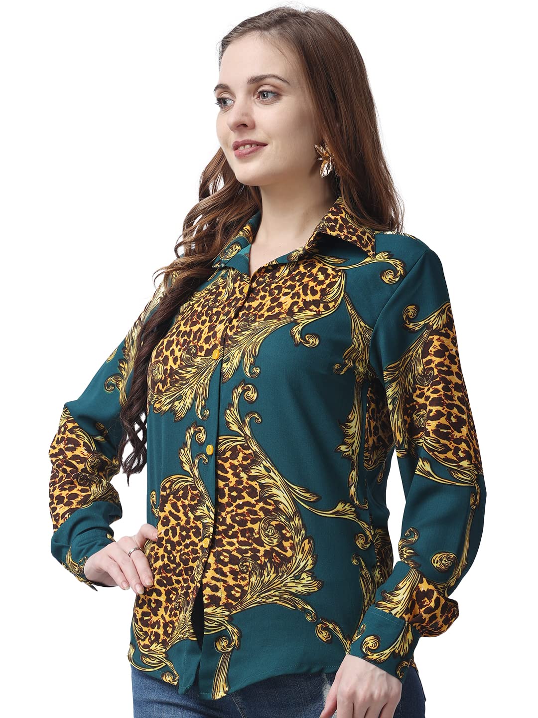 POPWINGS Printed Full-Sleeves Regular-Fit Polyester