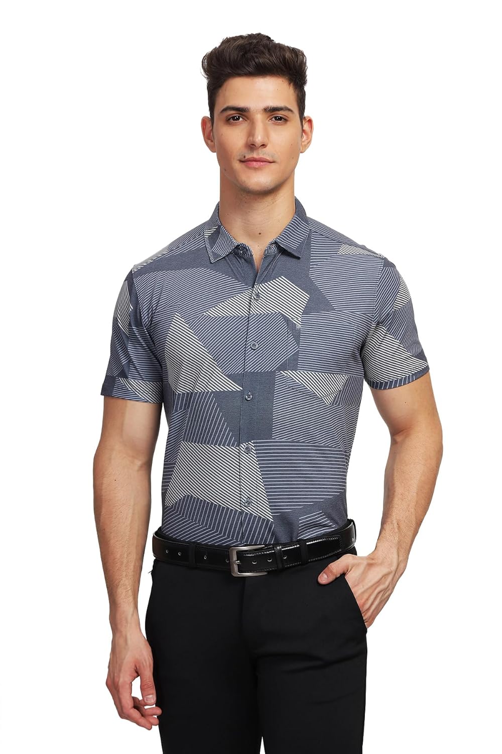 BULLMER Trendy Regular Fit Printed Causal Shirt for Men