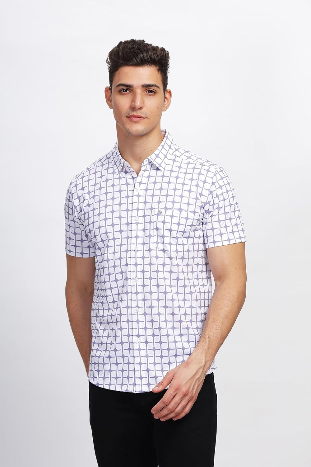 BULLMER Trendy Regular Fit Printed Causal Shirt for Men