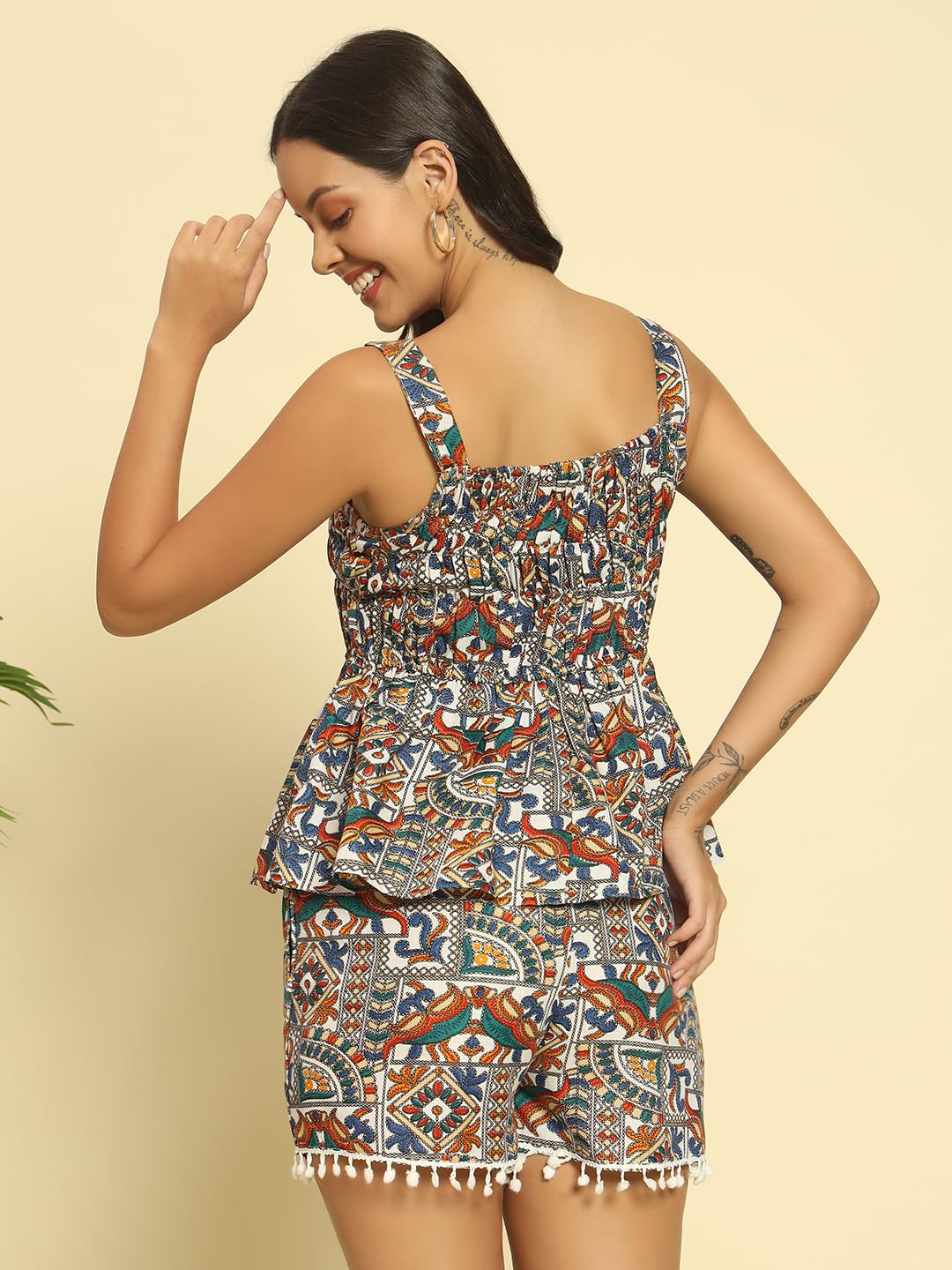 ADDYVERO V-Neck Sleeveless Cotton Blend Solid Bodycon Knee-Length Women Dress