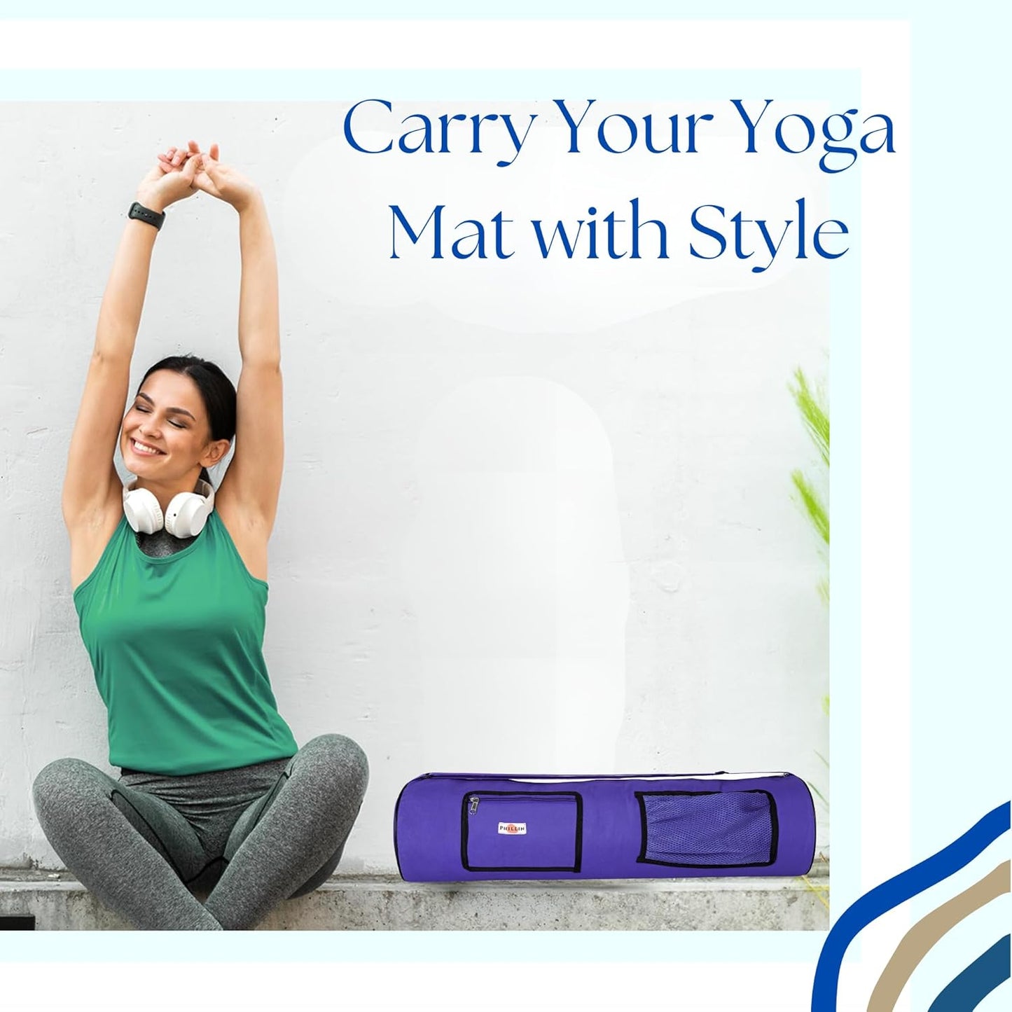 PHILLIN Yoga Mat Cover Bag with Adjustable Shoulder
