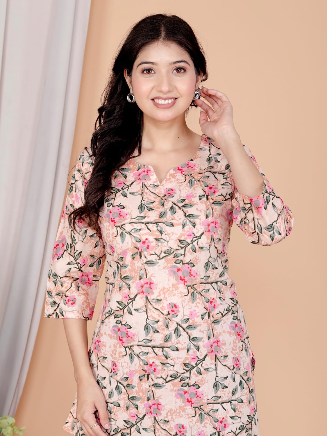 Women's Casual Jaipuri Cotton Printed Short Kurta