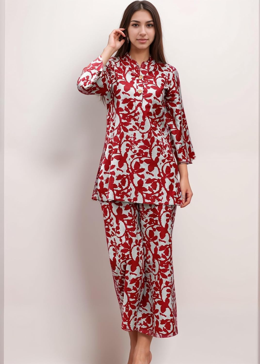 SHIENZY Stylish Printed Cotton Blend Co Ord Set