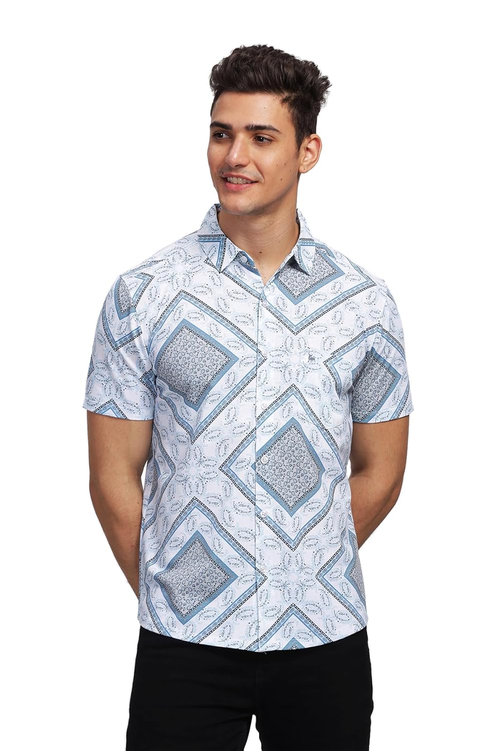 BULLMER Trendy Regular Fit Printed Causal Shirt for Men