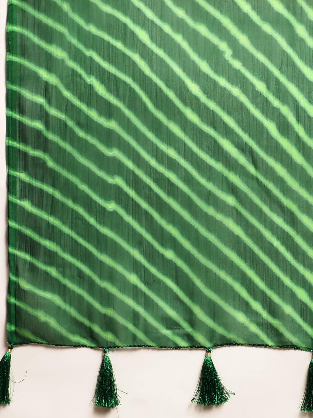 Women's Chiffon Lehriya Printed Saree Without Blouse