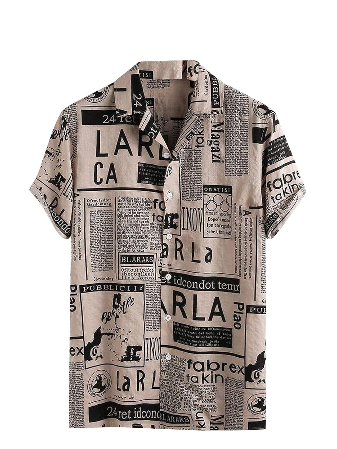 LookMark Men's Cotton Blend Stitched Printed