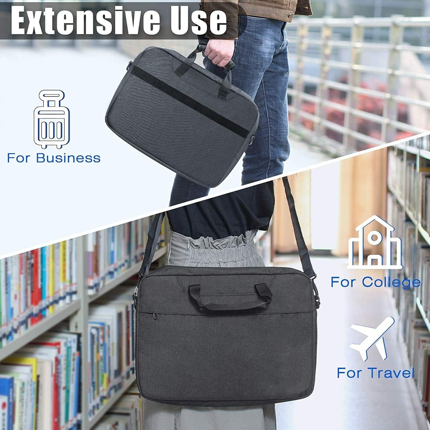 Dynotrek Legato Blue 15.6 inch Laptop Briefcase