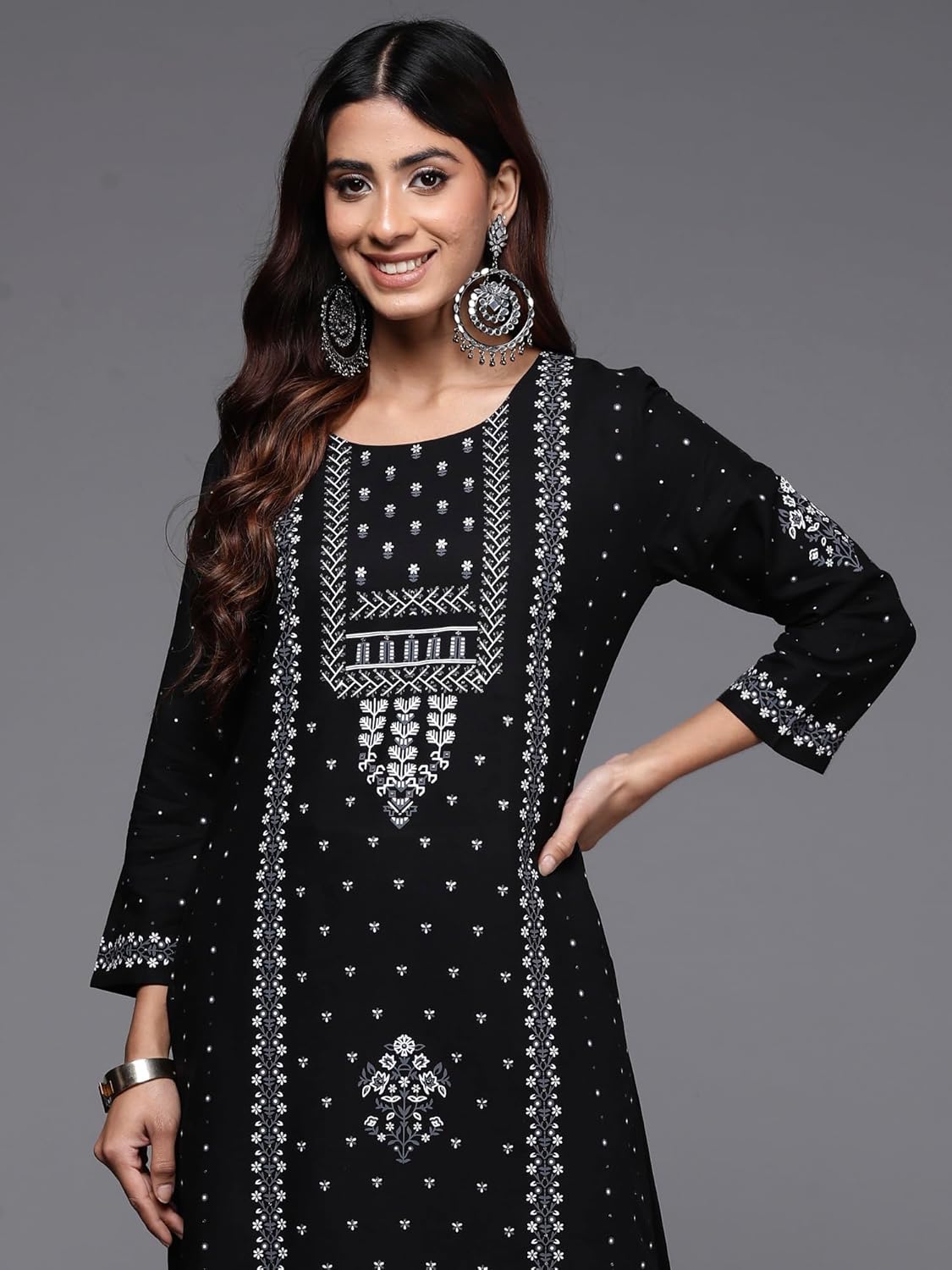 INDO ERA Women's Cotton Straight Fit Straight Kurta