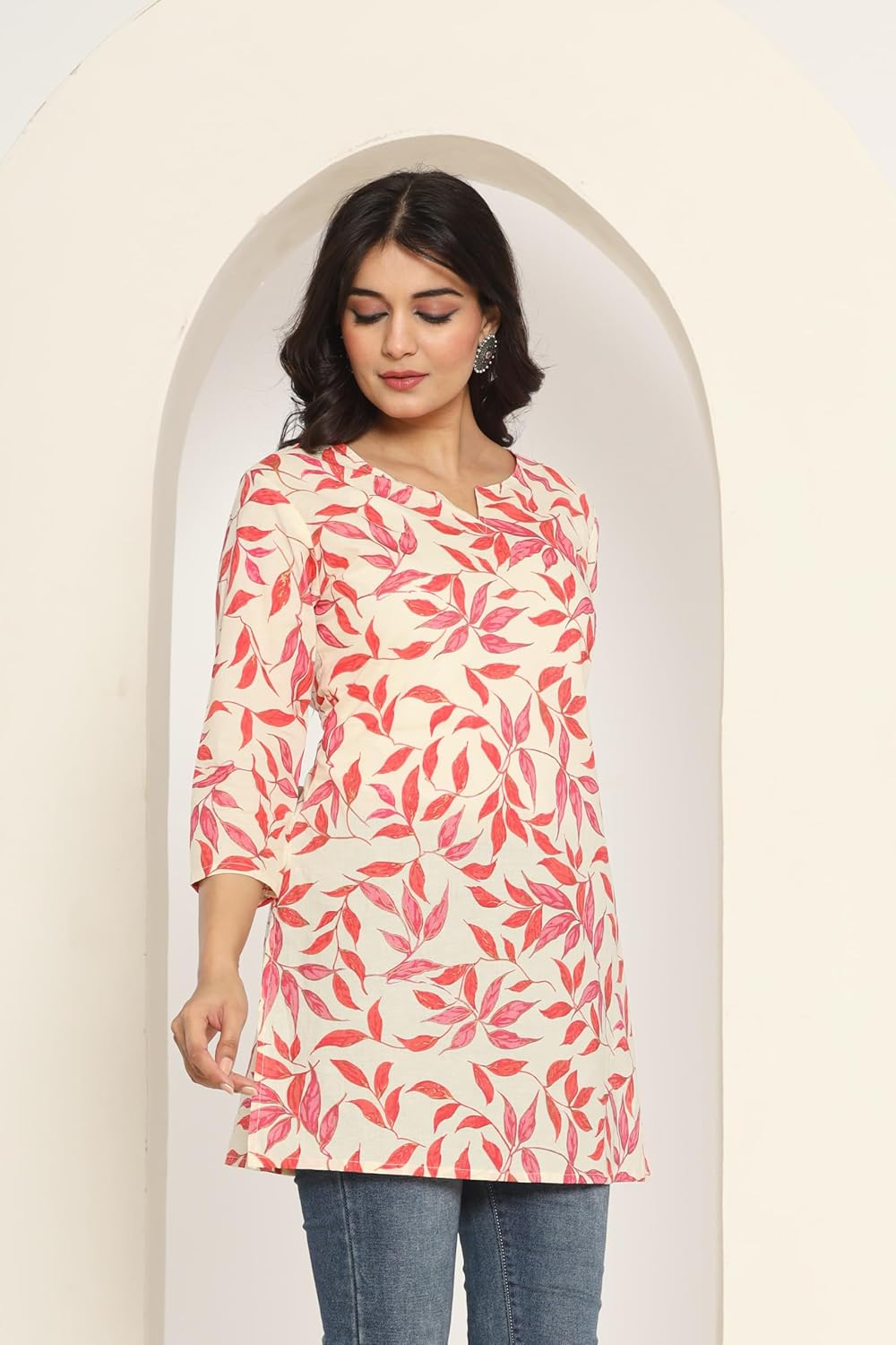 COTTBELLE Women's Wear Printed Cotton Short Kurta