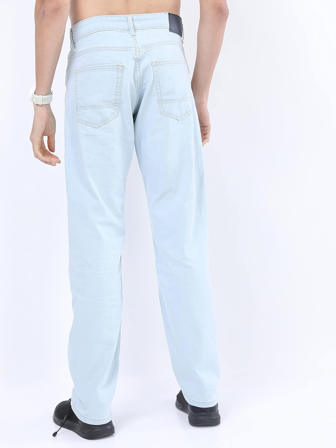 KETCH Men's Straight Fit Mid Rise Jeans (Stretchable)