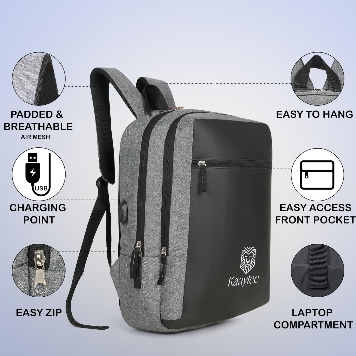 Kaayt Backpack Bag, with Laptop Compartment