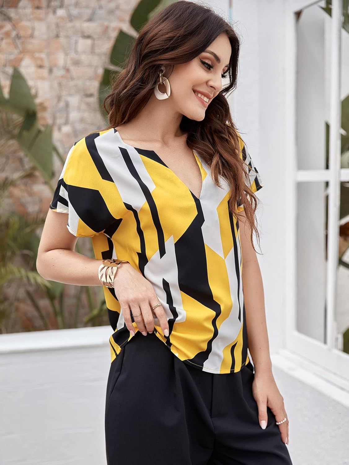 Sheetal Associates Women's Casual Regular Sleeves Printed Top,Multicolor