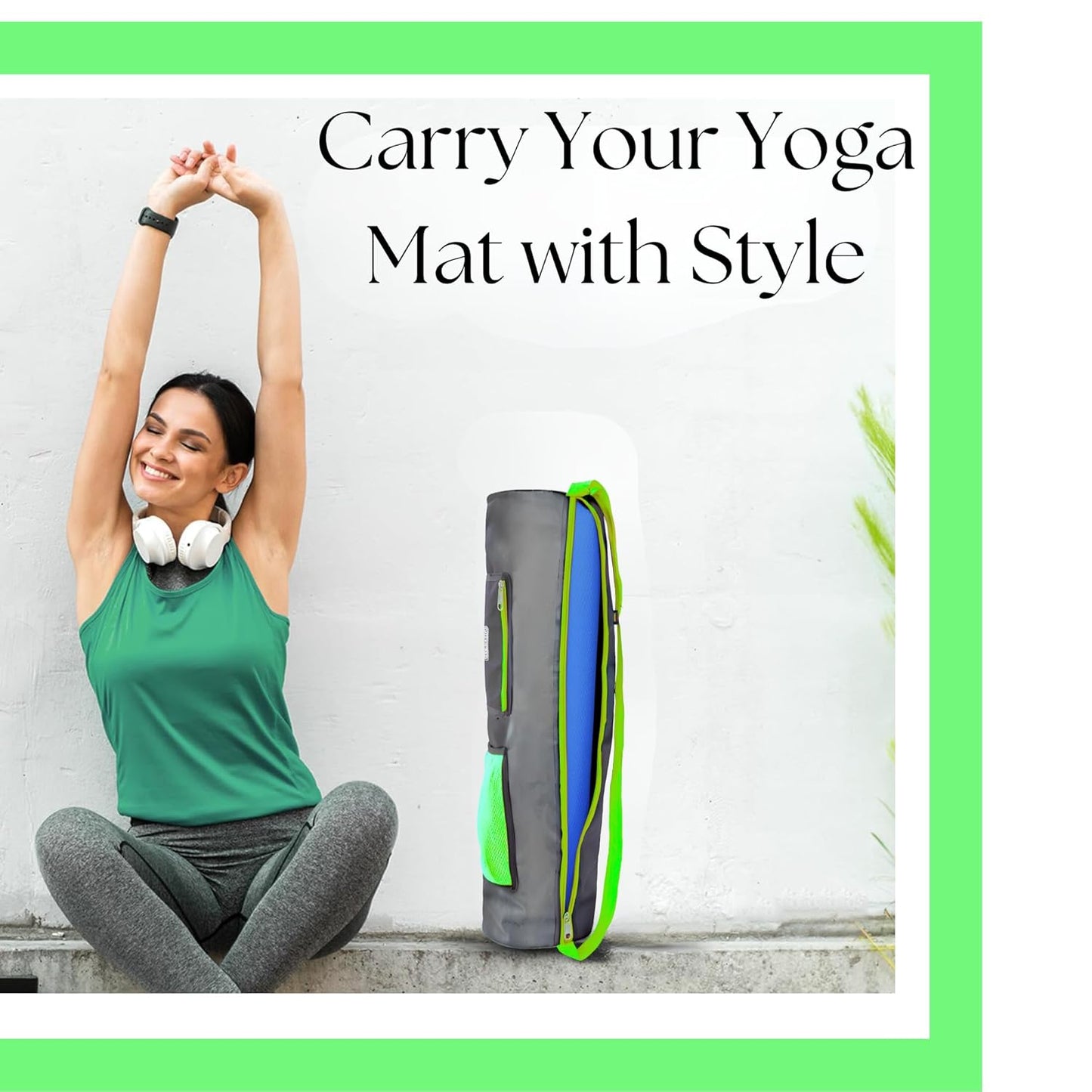 PHILLIN Yoga Mat Cover Bag with Adjustable Shoulder
