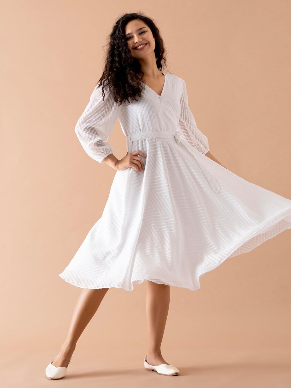AASK Women Fancy Plain & Solid Designer Dress for Women