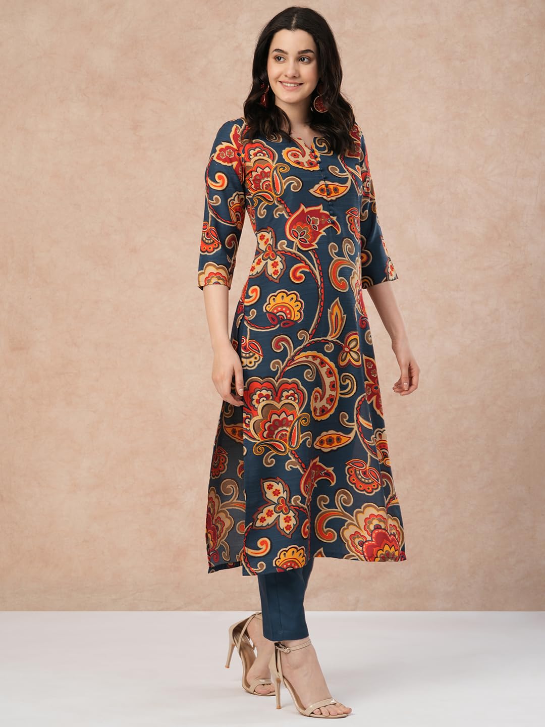 ANNI DESIGNER Women's Cotton Blend Kurta with Pant