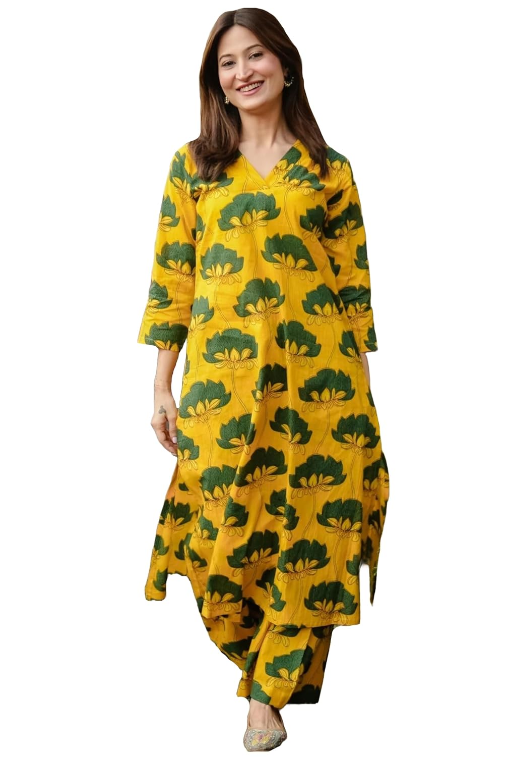 ANNI DESIGNER Women's Rayon Viscose Straight Printed
