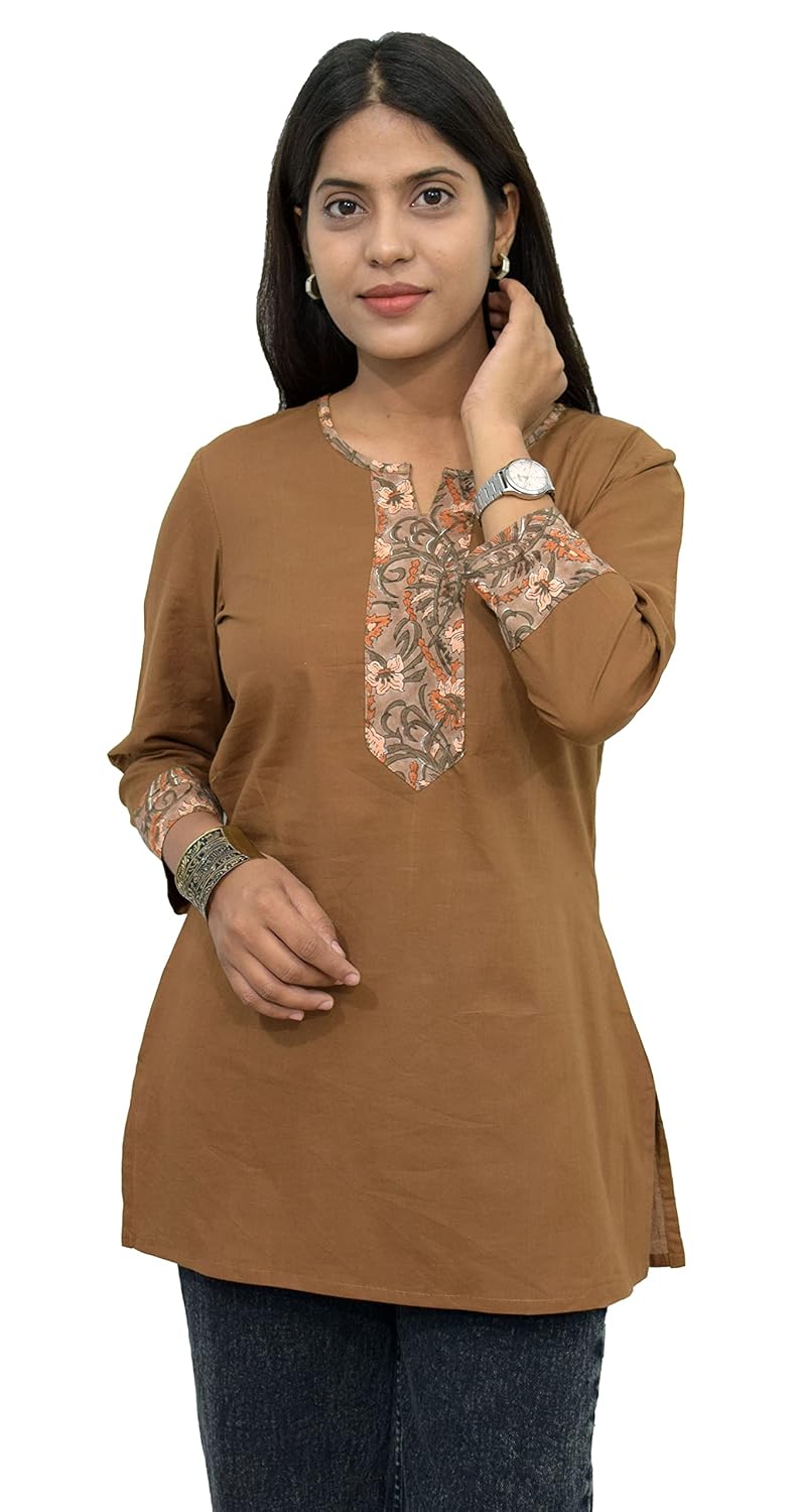 JAIPUR HAND BLOCK Women's Cotton Top |Tunic