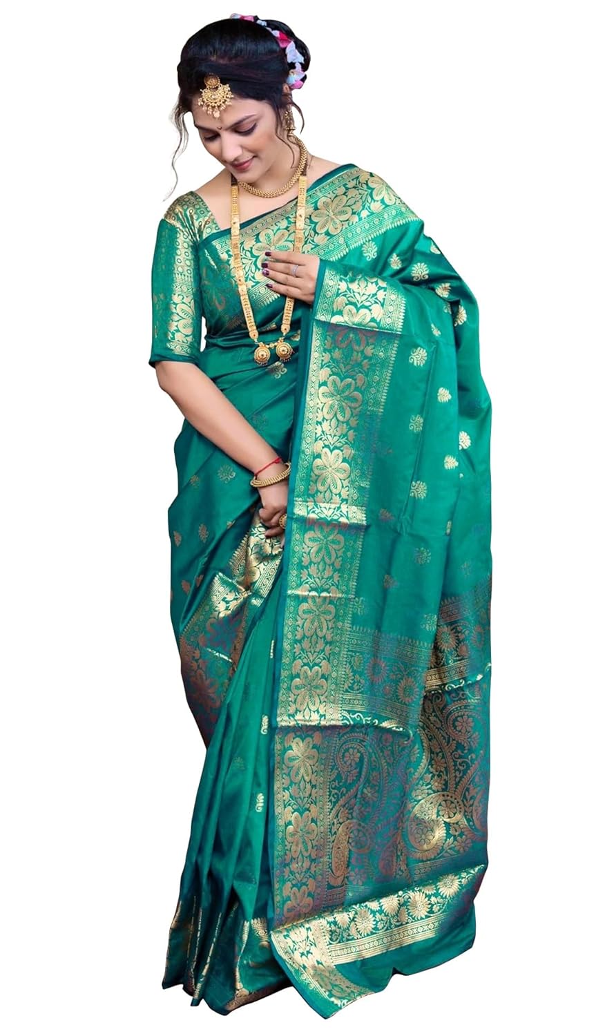 Sugathari Women's Banarasi Saree Pure Kanjivaram Silk Saree