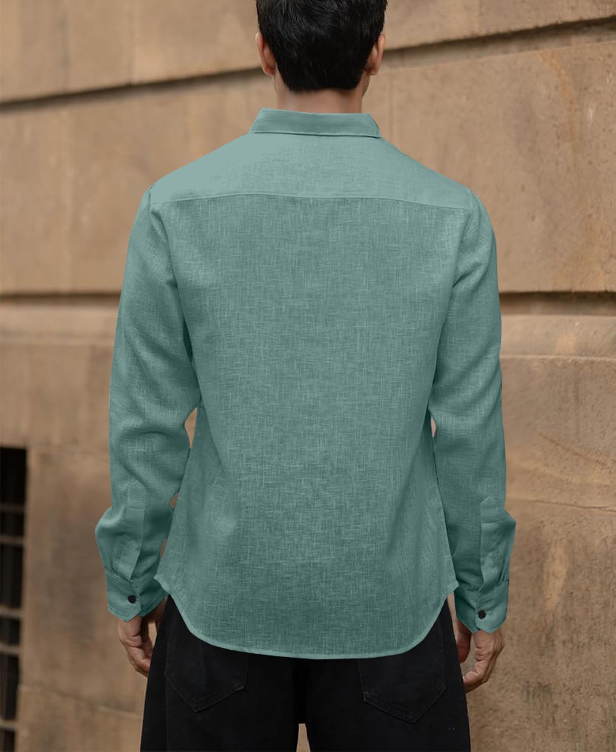 Men's Solid Linen Cotton Shirt | Casual | Plain