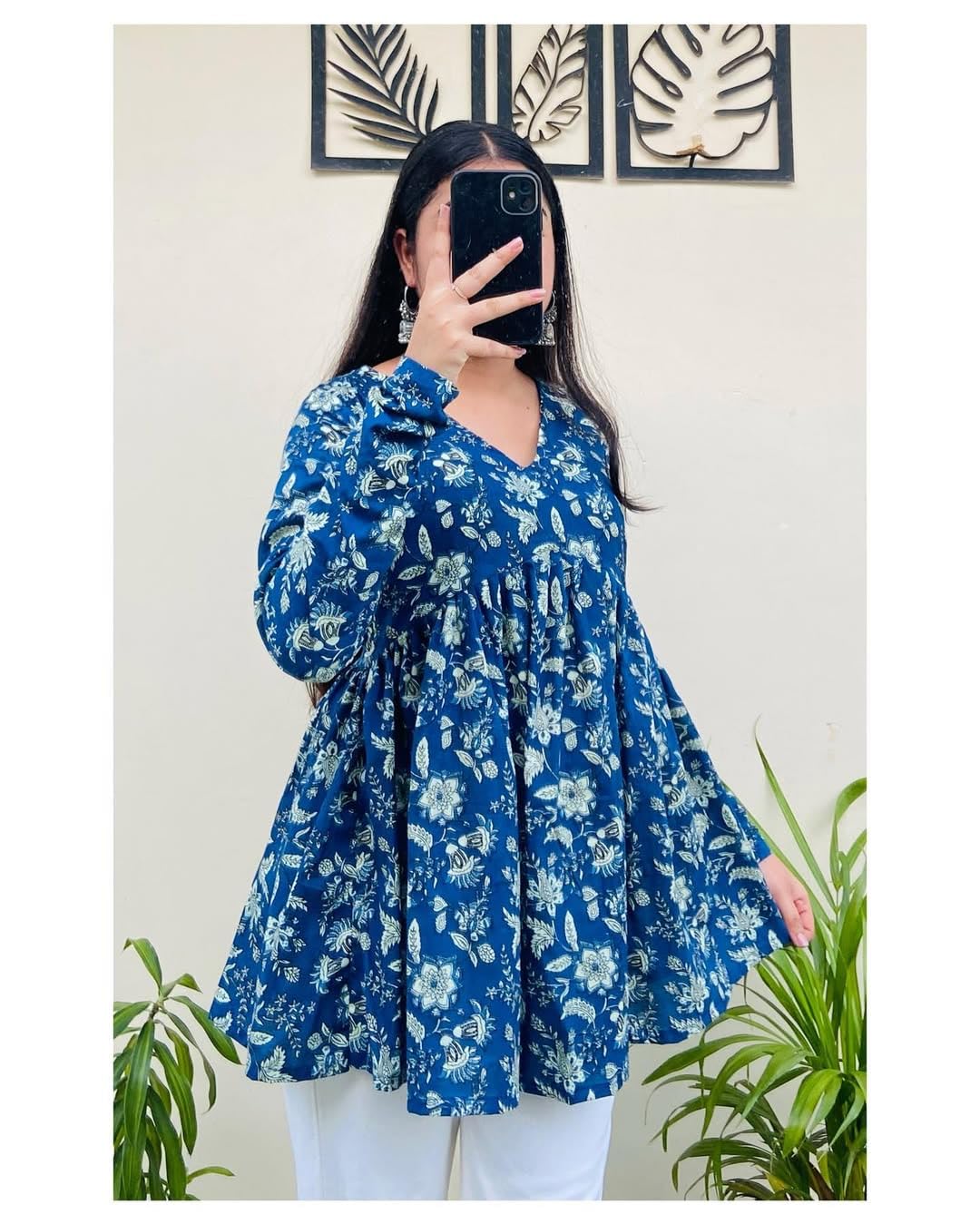 Women's Floral Print Reyon Peplum Top