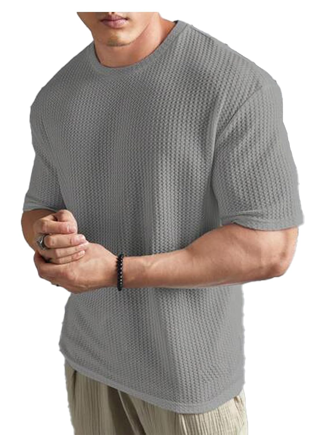 O3e Mens Solid Dotted Unique Design Oversized